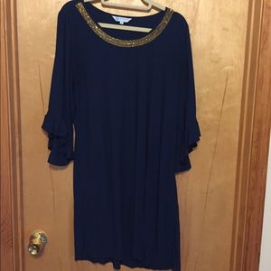 EUC Resort Wear Navy Dress